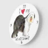 Ik hou van mijn oude Engelse Sheepdog Grote Klok (Hoek)