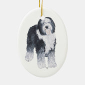 Ik hou van mijn oude Engelse Sheepdog Keramisch Ornament (Achterkant)