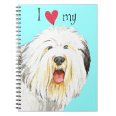 Ik hou van mijn oude Engelse Sheepdog Notitieboek (Voorkant)