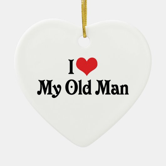 Ik hou van mijn oude man keramisch ornament (Voorkant)