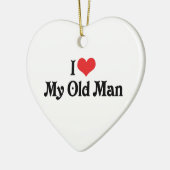 Ik hou van mijn oude man keramisch ornament (Links)