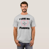 Ik hou van mijn ouders in shirt, liefdesshirten, v t-shirt (Voorkant volledig)