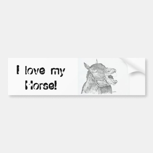 Ik hou van mijn paard bumpersticker (Voorkant)