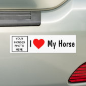 Ik hou van mijn paard bumpersticker (Op auto)