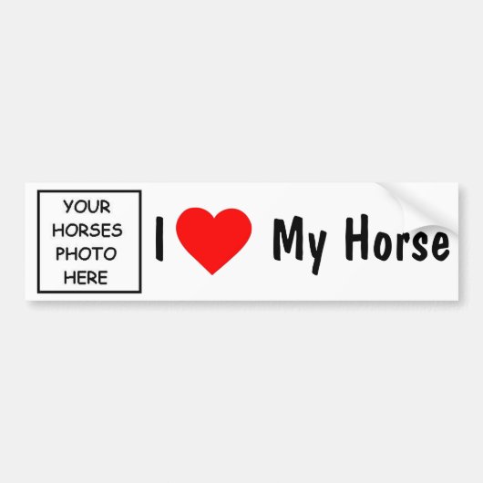 Ik hou van mijn paard bumpersticker (Voorkant)