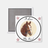 Ik hou van mijn paard! Equestrian Magnet (Voorkant / Achterkant)