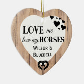 Ik hou van mijn paard keramisch ornament (Rechts)