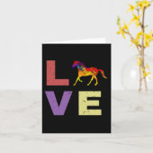 Ik hou van mijn paard Riding Equestrian Gift Kaart (Gele Bloem)