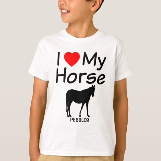 Ik hou van mijn paard t-shirt (Voorkant)