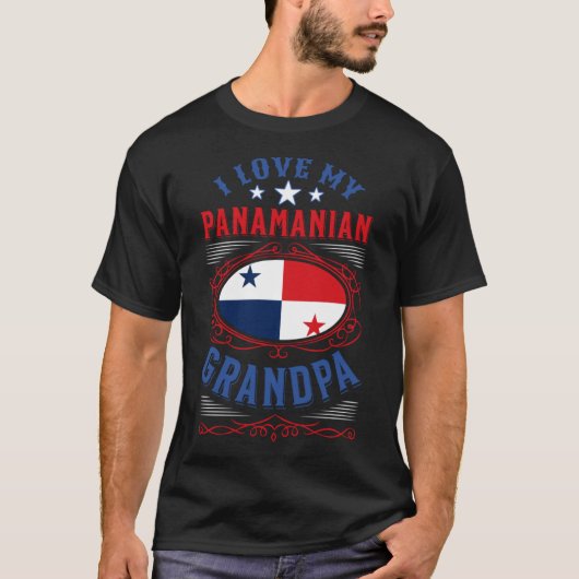 Ik hou van mijn Panamese opa T-shirt (Voorkant)