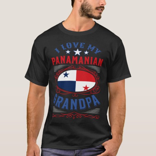 Ik hou van mijn Panamese opa T-shirt (Voorkant)