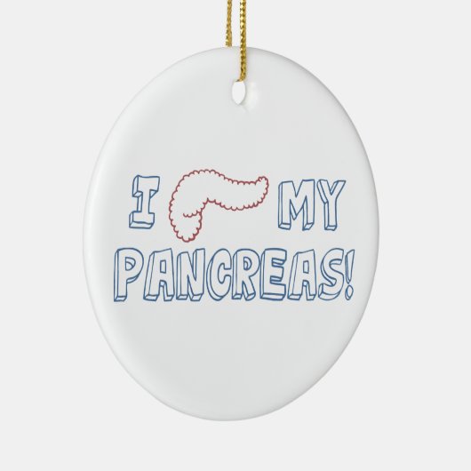 Ik hou van mijn pancreas keramisch ornament (Rechts)