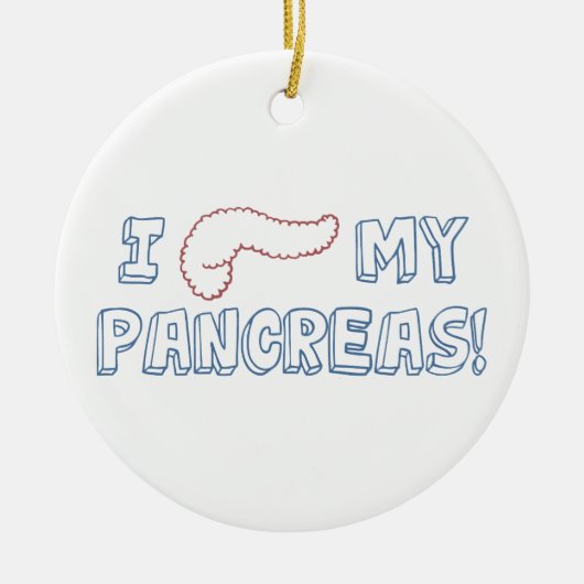 Ik hou van mijn pancreas keramisch ornament (Voorkant)