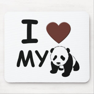 Ik hou van mijn panda muismat