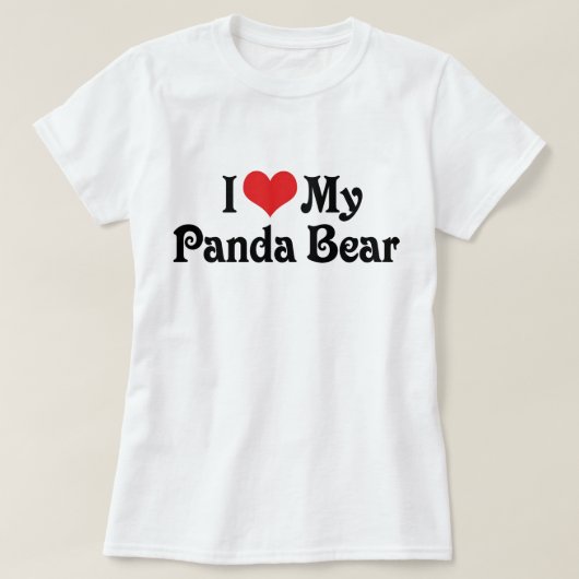 Ik hou van mijn pandabeer t-shirt (Design voorkant)