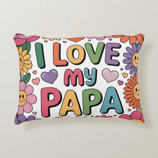 Ik hou van mijn papa accent kussen (Voorkant)