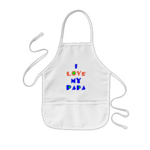 Ik hou van mijn PAPA Apron Kinder Schort