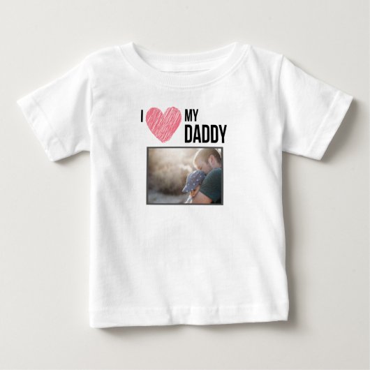IK HOU VAN MIJN PAPA BABY KLEDING AANGEPASTE FOTO (Voorkant)