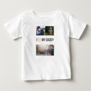 IK HOU VAN MIJN PAPA BABY KLEDING AANGEPASTE FOTO