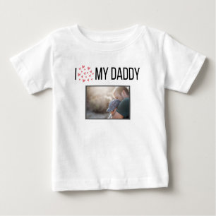 IK HOU VAN MIJN PAPA BABY KLEDING AANGEPASTE FOTO