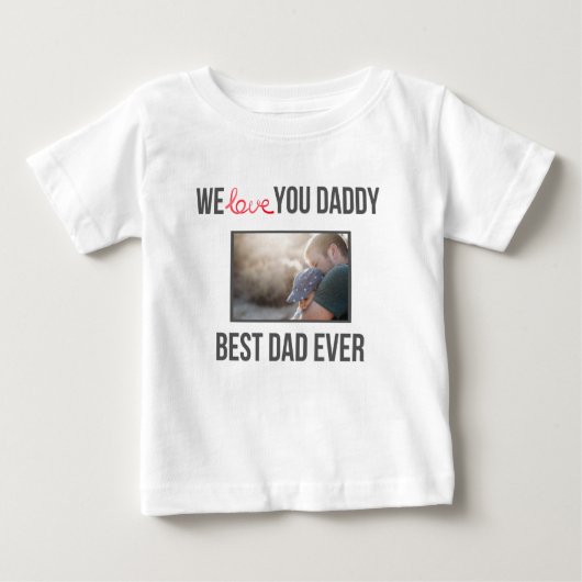 IK HOU VAN MIJN PAPA BABY KLEDING AANGEPASTE FOTO (Voorkant)