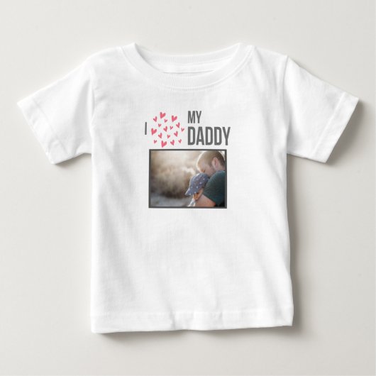 IK HOU VAN MIJN PAPA BABY KLEDING AANGEPASTE FOTO (Voorkant)