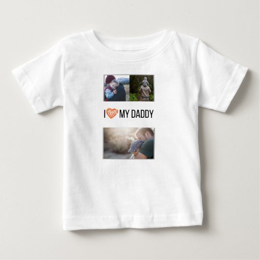 IK HOU VAN MIJN PAPA BABY KLEDING AANGEPASTE FOTO (Voorkant)