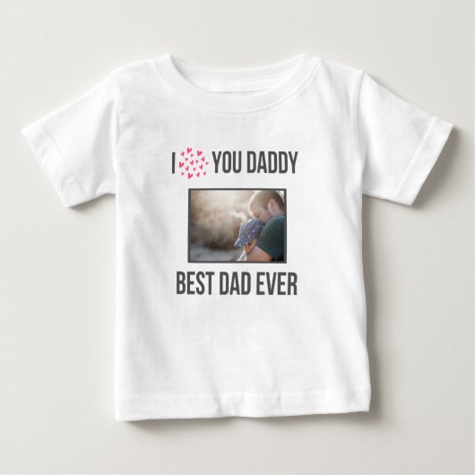 IK HOU VAN MIJN PAPA BABY KLEDING AANGEPASTE FOTO (Voorkant)