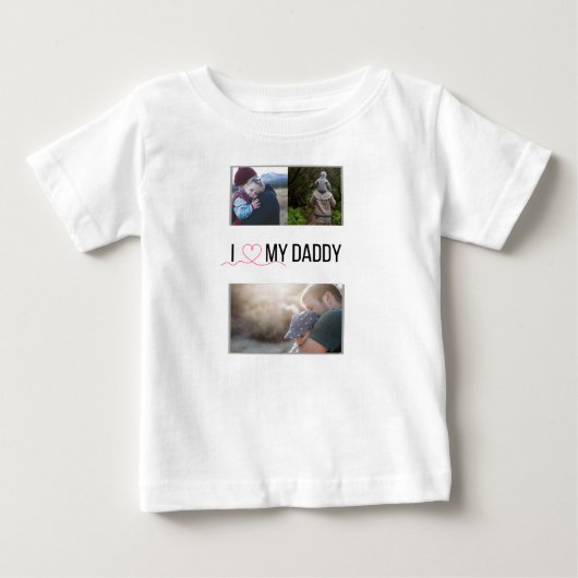 IK HOU VAN MIJN PAPA BABY KLEDING AANGEPASTE FOTO (Voorkant)