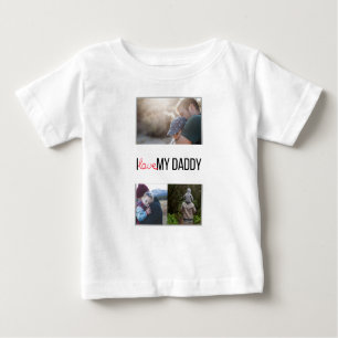 IK HOU VAN MIJN PAPA BABY KLEDING AANGEPASTE FOTO