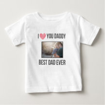 IK HOU VAN MIJN PAPA BABY KLEDING AANGEPASTE FOTO