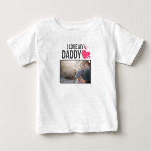 IK HOU VAN MIJN PAPA BABY KLEDING AANGEPASTE FOTO
