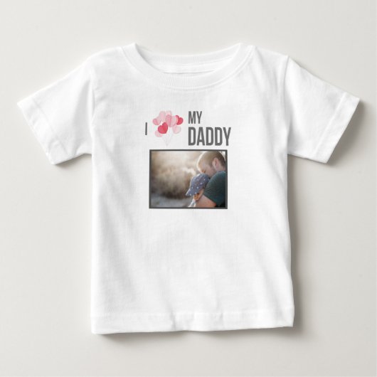 IK HOU VAN MIJN PAPA BABY KLEDING AANGEPASTE FOTO (Voorkant)