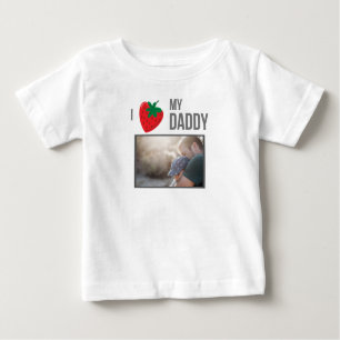 IK HOU VAN MIJN PAPA BABY KLEDING AANGEPASTE FOTO