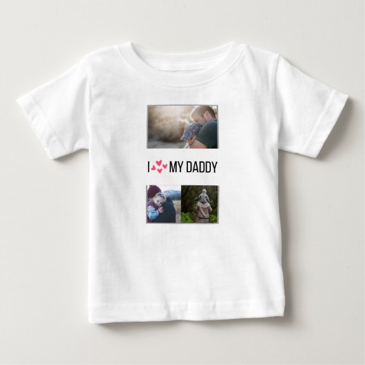 IK HOU VAN MIJN PAPA BABY KLEDING AANGEPASTE FOTO (Voorkant)