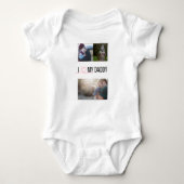 IK HOU VAN MIJN PAPA BABY KLEDING AANGEPASTE FOTO ROMPER (Voorkant)