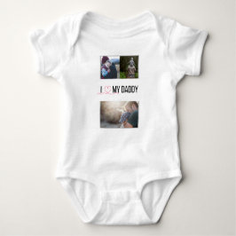 IK HOU VAN MIJN PAPA BABY KLEDING AANGEPASTE FOTO ROMPER