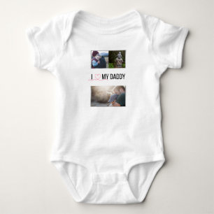 IK HOU VAN MIJN PAPA BABY KLEDING AANGEPASTE FOTO ROMPER