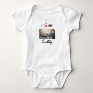 IK HOU VAN MIJN PAPA BABY KLEDING AANGEPASTE FOTO ROMPER