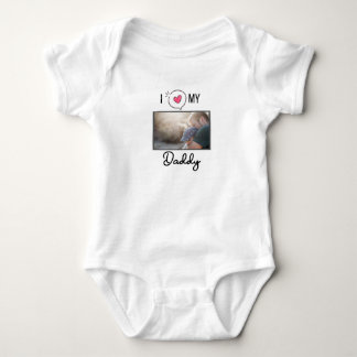 IK HOU VAN MIJN PAPA BABY KLEDING AANGEPASTE FOTO ROMPER