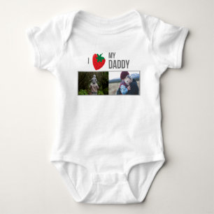 IK HOU VAN MIJN PAPA BABY KLEDING AANGEPASTE FOTO ROMPER