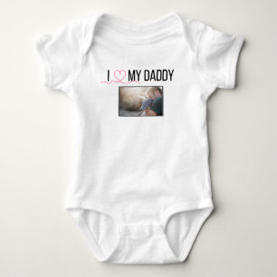 IK HOU VAN MIJN PAPA BABY KLEDING AANGEPASTE FOTO ROMPER