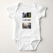 IK HOU VAN MIJN PAPA BABY KLEDING AANGEPASTE FOTO ROMPER (Voorkant)