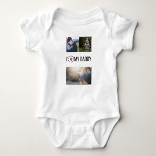 IK HOU VAN MIJN PAPA BABY KLEDING AANGEPASTE FOTO ROMPER