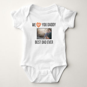 IK HOU VAN MIJN PAPA BABY KLEDING AANGEPASTE FOTO ROMPER