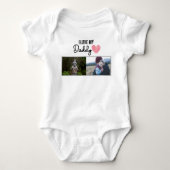 IK HOU VAN MIJN PAPA BABY KLEDING AANGEPASTE FOTO ROMPER (Voorkant)