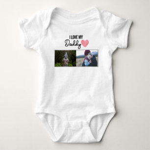 IK HOU VAN MIJN PAPA BABY KLEDING AANGEPASTE FOTO ROMPER