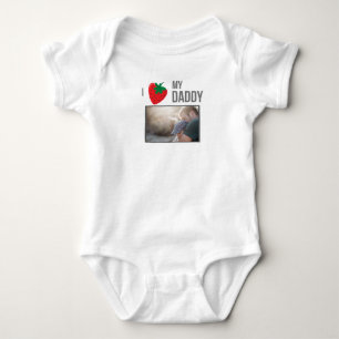 IK HOU VAN MIJN PAPA BABY KLEDING AANGEPASTE FOTO ROMPER