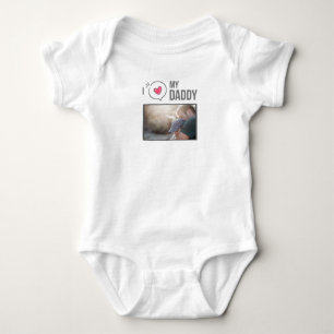 IK HOU VAN MIJN PAPA BABY KLEDING AANGEPASTE FOTO ROMPER