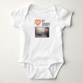 IK HOU VAN MIJN PAPA BABY KLEDING AANGEPASTE FOTO ROMPER (Voorkant)